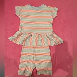 Bundle of 2 ribbed toddler short sets